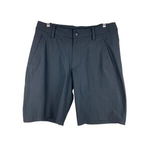 Lululemon Size 34 Black Flat Front 5 Pocket Chino Performance Shorts